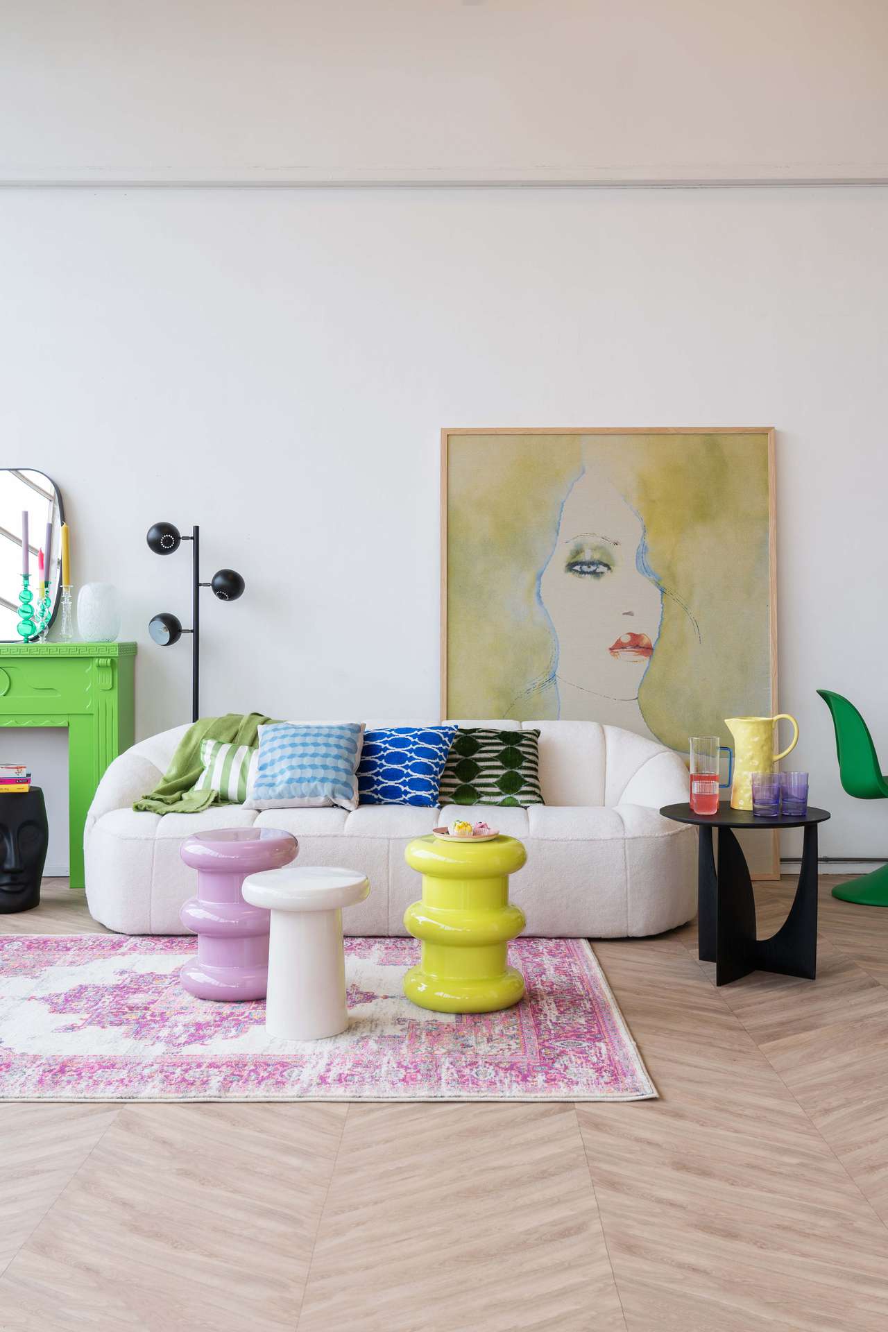 Neon, oranje en knalroze; ga voor uitgesproken kleur in je interieur met Arty colours van Loods 5