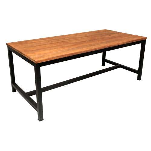 Kalimantan Eettafel Geborsteld Teak Hout Eettafels Loods 5