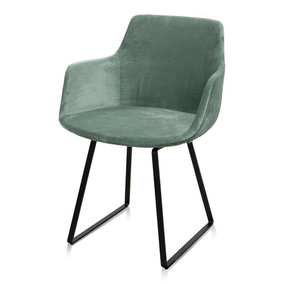 Eetkamerstoel met arm Skah forest Stoelen Loods 5 Eetkamerstoel+Skah+met+arm+velvet+forest Op+zoek+naar+een+