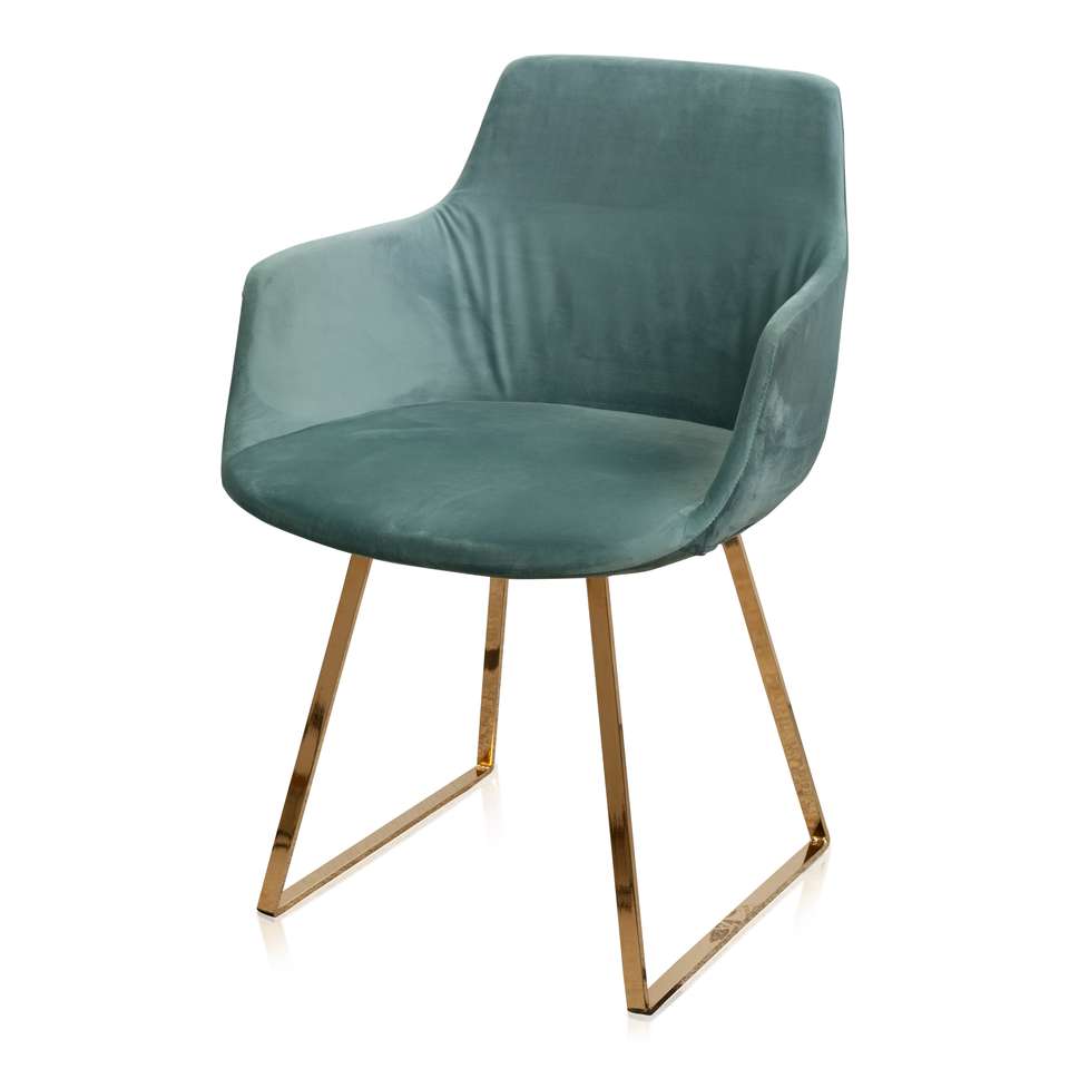 Eetkamerstoel met arm Skah forest Stoelen Loods 5 Eetkamerstoel+Skah+met+arm+velvet+forest Op+zoek+naar+een+