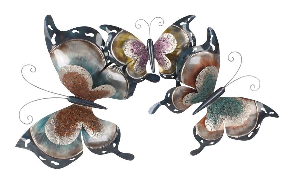 Wanddecoratie Drie Vlinders Loods 5 Wanddecoratie Drie Vlinders