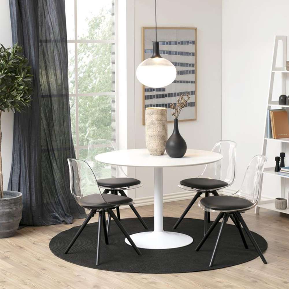 Senn ronde houten eettafel Metalen onderstel Ø110 x H74 cm