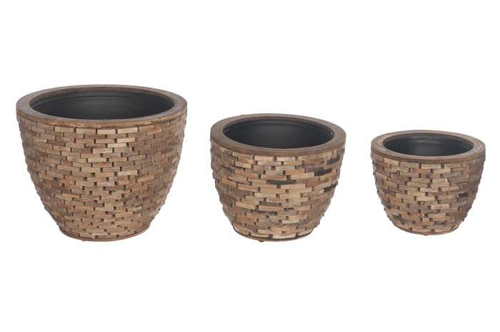 houten plantenpot