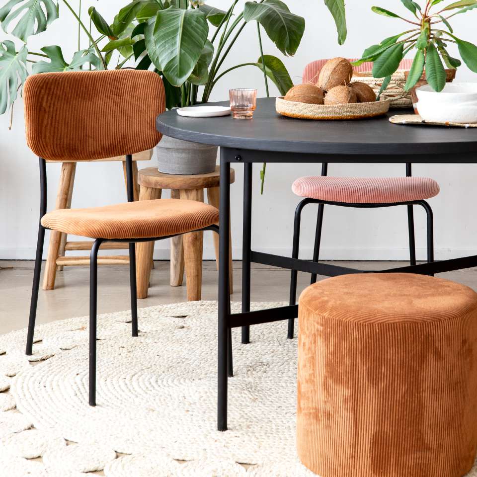 Eetkamerstoel Cinnamon ribfluweel Stoelen Loods 5