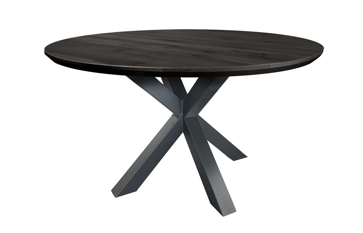 Ronde eettafel zwart Spinpoot (met facetrand) Eettafels Loods 5