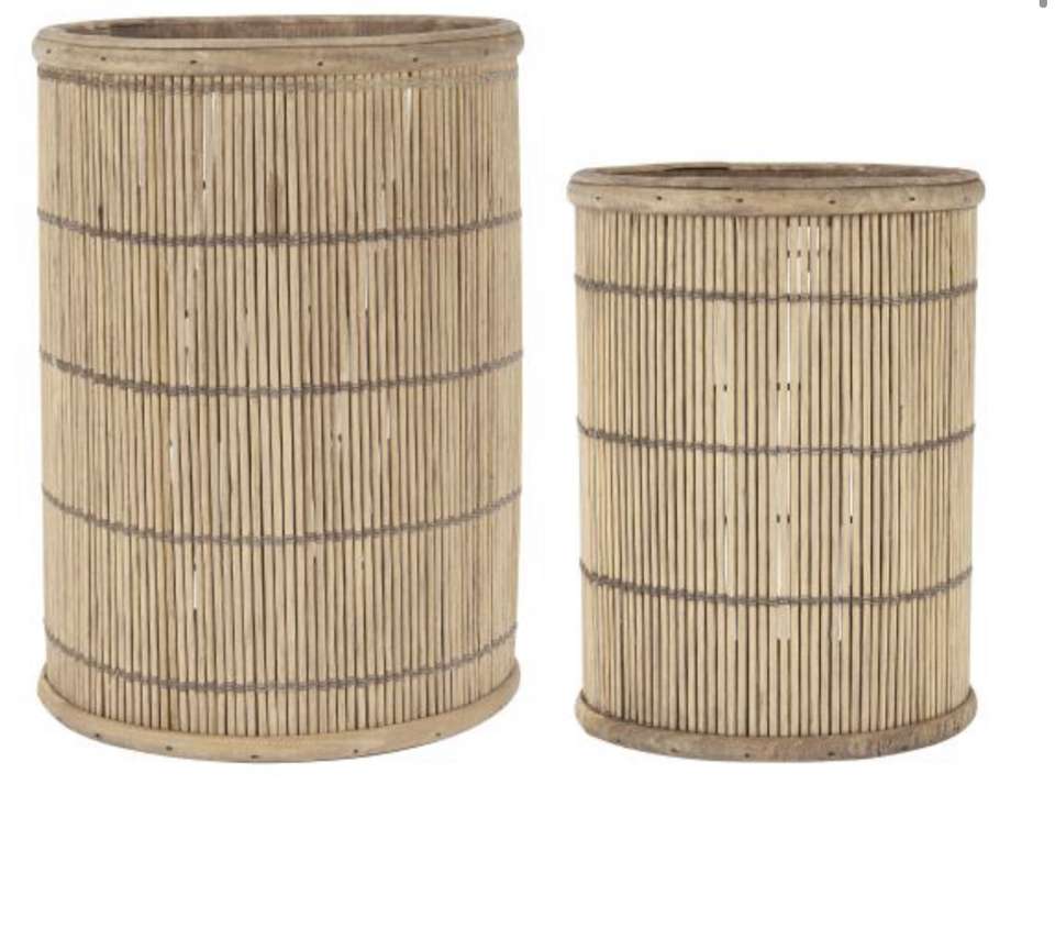 meer en meer programma zout Ib Laursen lantaarn van bamboe (set van 2) - Producten - Loods 5