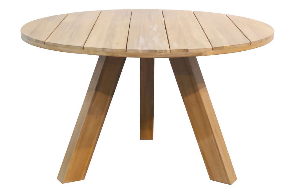 WOOOD ronde tafel Abby hout naturel Ø129 cm Eettafels Loods 5