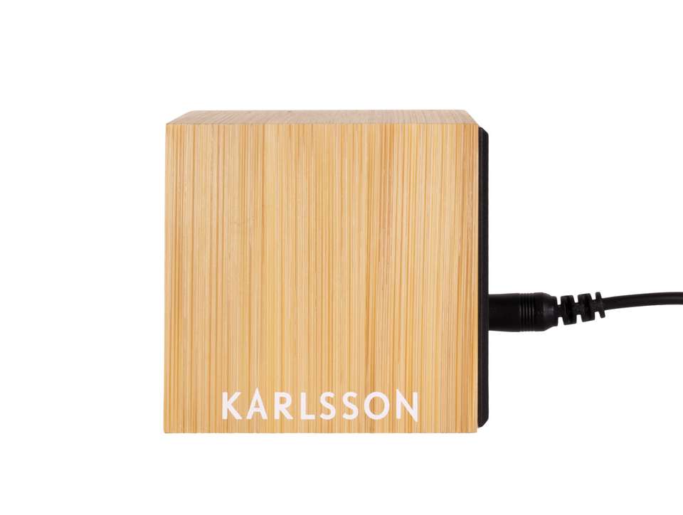 Buitenlander laser Doorbraak Karlsson wekker Mini Cube bamboo - Producten - Loods 5