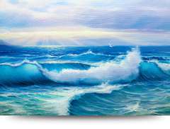 Vouwen comfortabel stad Canvas schilderijen van de zee en golven - Producten - Loods 5