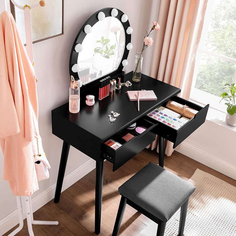 Erfgenaam scheuren commentaar Make-up tafel met spiegel en verlichting Indusign - Producten - Loods 5